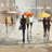 Abstract Passersby with Umbrellas Tablecloth | Home Decor