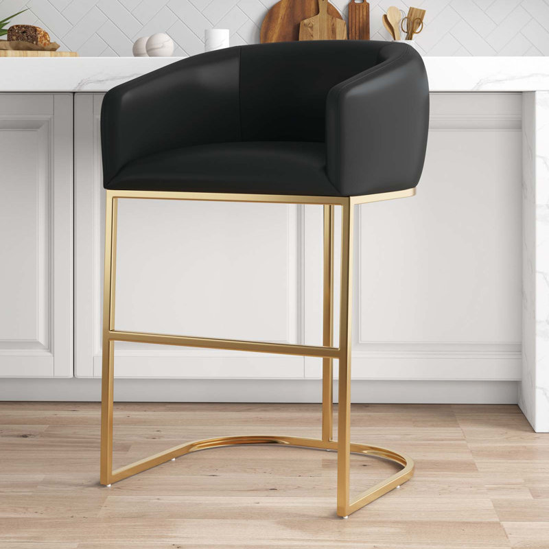 Tabouret de bar et de comptoir Louvre, Tabouret de bar (assise de 30 po de hauteur), Gris