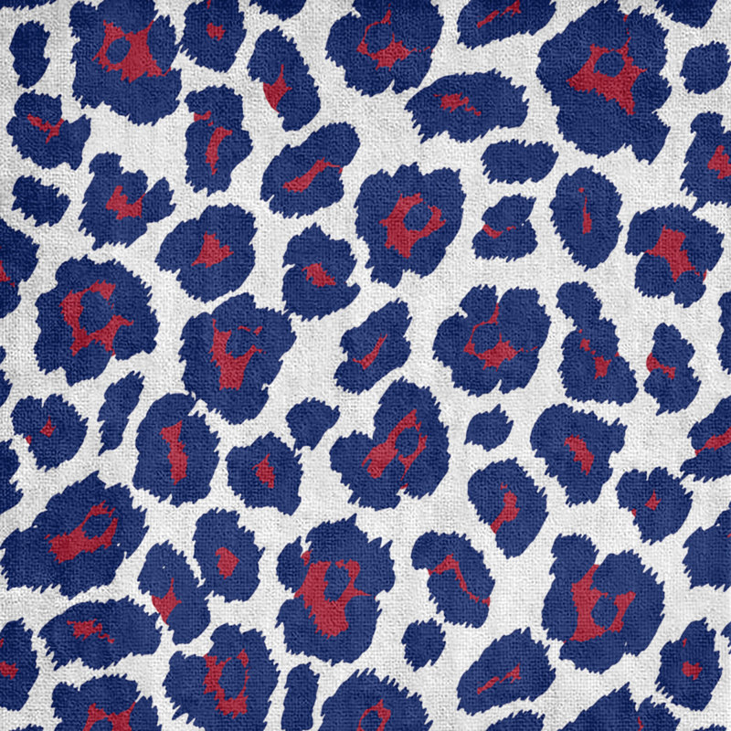 Lucida Bath Towel, Polyester/Cotton Blend, White/Red/Dark Blue