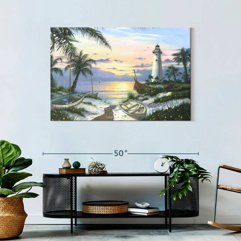 Gillard Lighthouse Landing Final, 30" H x 45" W