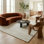 Tapis intérieur rayé beige / crème 4 pi x 6 pi (3 pi 11 po x 5 pi 7 po) Sama de Branch Branch