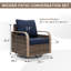 Ensemble de chaises berçantes pivotantes en osier pour l'extérieur (ensemble de 2)-115188506