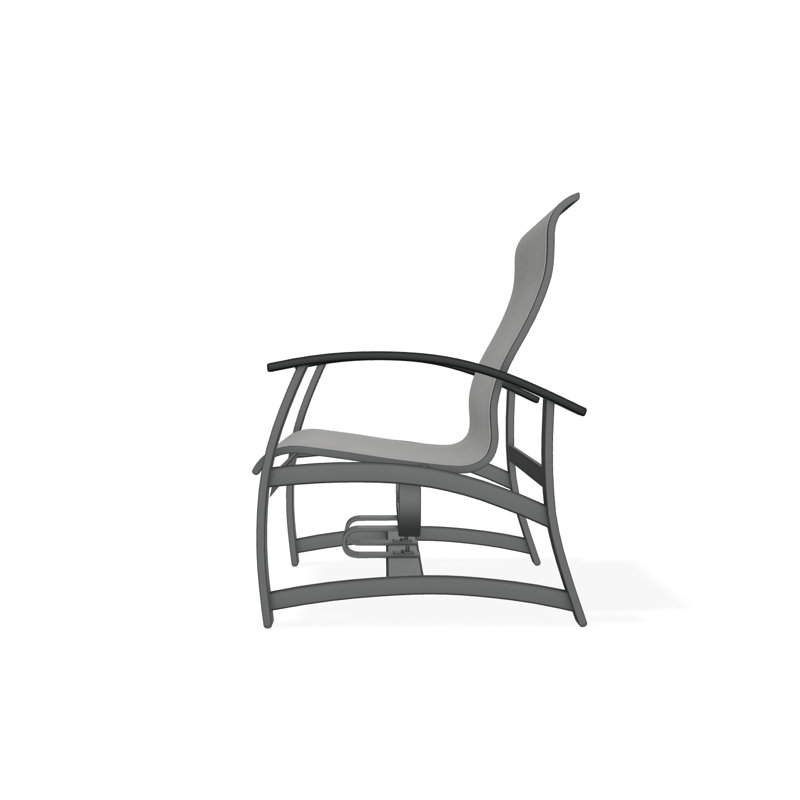 Belle Isle Outdoor Lounge Chair, Graphite, Destiny Steel