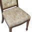 Chaises de salle à manger rembourrées avec chaises rembourrées en polyester beige clair, ensemble de 2, noyer antique-109402906-109402904