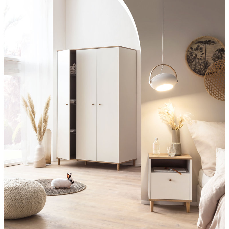 Marlayna 40.3cm W Manufactured Wood Bedside Table