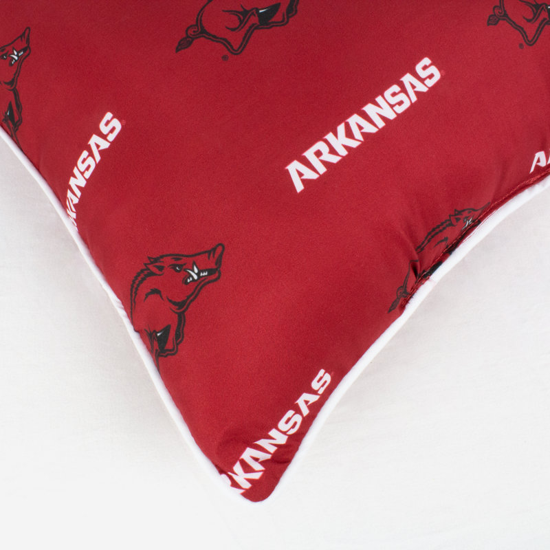 NCAA Square Pillow Cover & Insert, Arkansas
