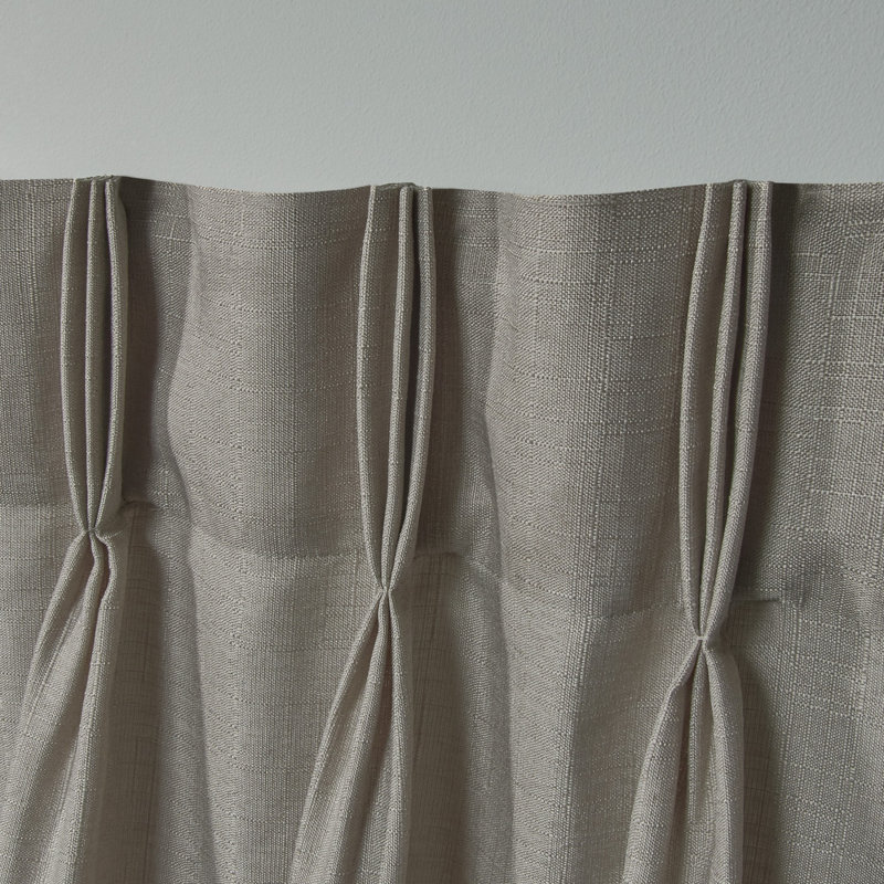 Jianyu Semi Sheer Sliding Panel Pair, 27" W x 84" L, Beige