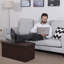 Delmont Vegan Leather Storage Ottoman