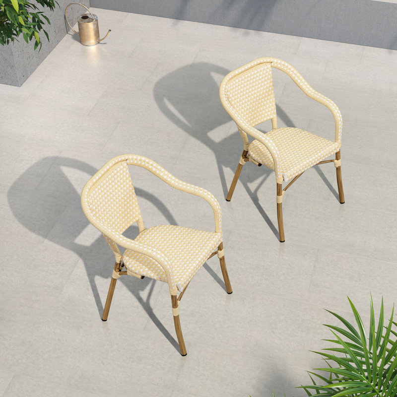 Chaises d'extérieur Ledonna, Jaune
