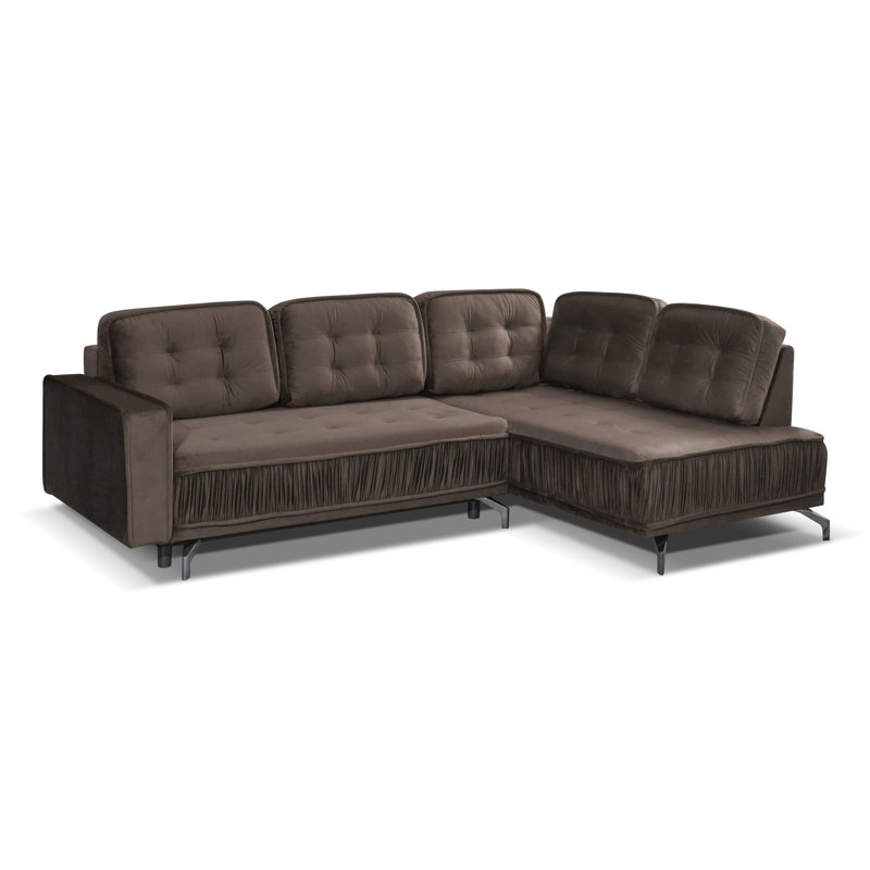Cornersville 4 Seater Sofa Bed, Right Hand Facing, Choco