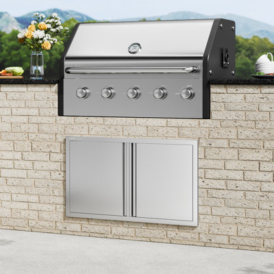 VEVOR 36x21 Inch BBQ Island Access Door Outdoor Kitchen Door Stainless Steel