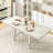 Solid Wood Storage Dining Table Matte Grey Extendable Kitchen Table For 6 People