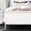 Lit double blanc avec DEL, - Style A Modern Vibe, fini, bois massif, profondeur de produit 56,58 po, largeur 84,55 po, hauteur 46,97 po, lit de 72,68 lb, éclairage à DEL, meubles, matériau en caoutchouc