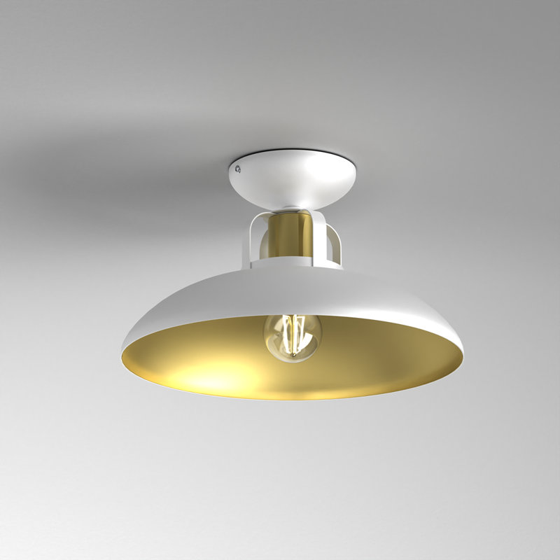 Shymier Semi Flush Mount, White