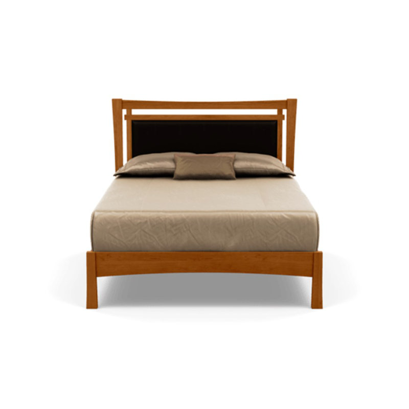Monterey Upholstered Bed, Natural Cherry, Full, Ebony