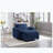 Chenille Upholstered Oversized  Armchair with Ottoman-1260962760