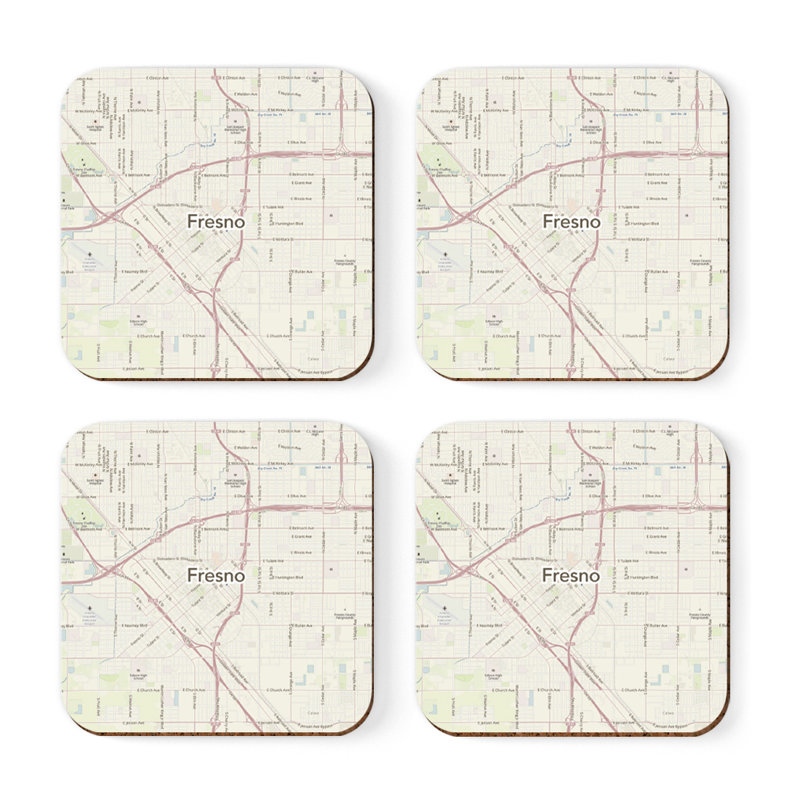 Sous-verre carte des États-Unis, Fresno