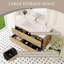 Meuble-lavabo flottant 42 po avec lavabo, rangement mural moderne, aspect chêne naturel, tiroir en résine à fermeture en douceur, installation rapide, meuble-lavabo stable et durable, solide
