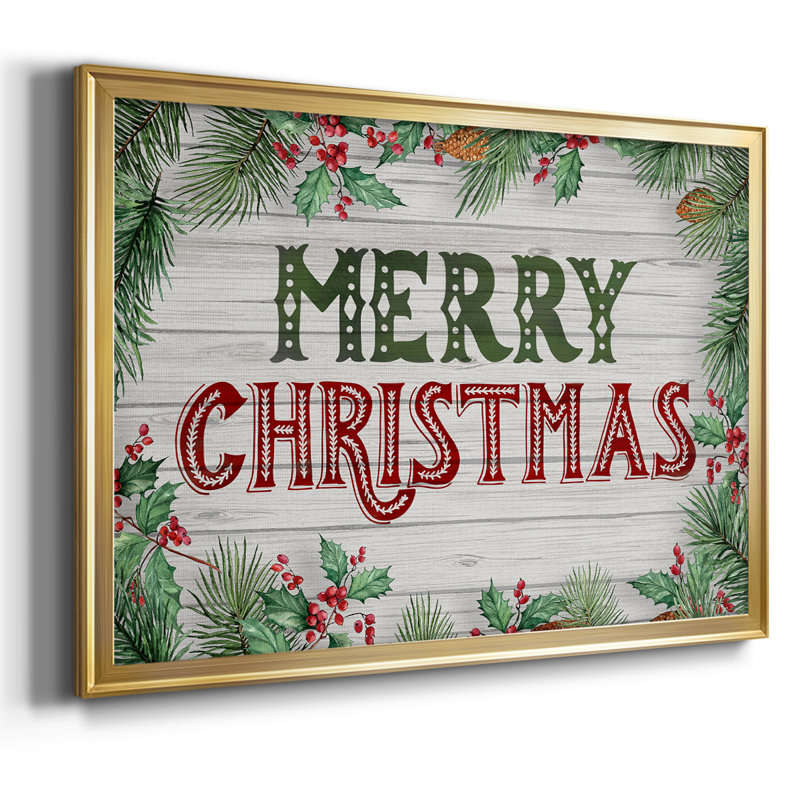 Verdure de Noël - Reproduction de photo sur toile, H 18 po x l 26 po x P 1,5 po, Or