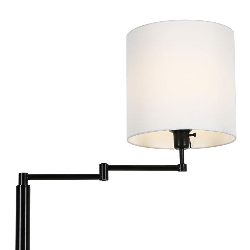 Lampe sur pied à bras pivotant 62 po Lakwan, Noir