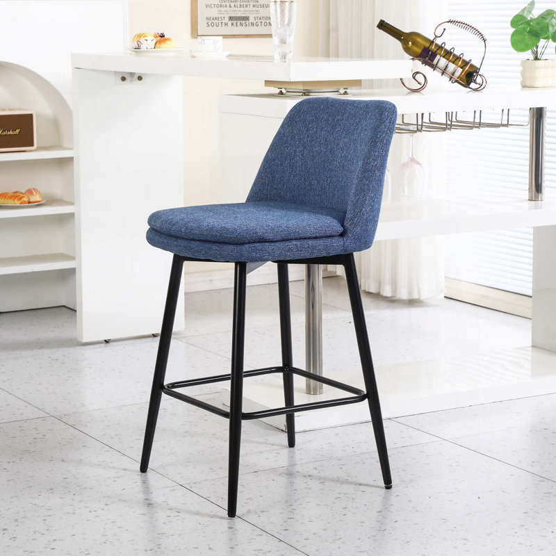 Counter Height Swivel Bar Stools, Blue