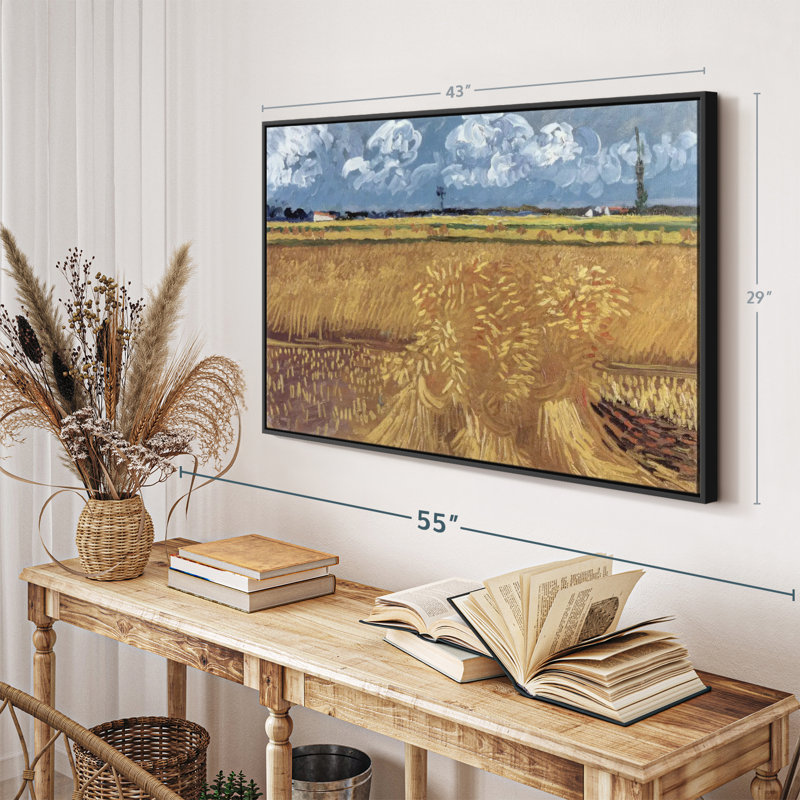 «Wheatfield with Sheaves Wall Art»