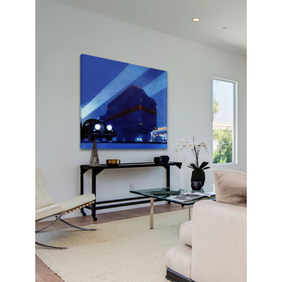 Near The Diner - Wrapped Canvas Print