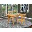 L'ensemble 5 pièces de table et chaises de cuisine comprend une table de salle à manger rectangulaire avec rallonge papillon et 4 chaises, chêne-1893868039-1977899375-1977899372