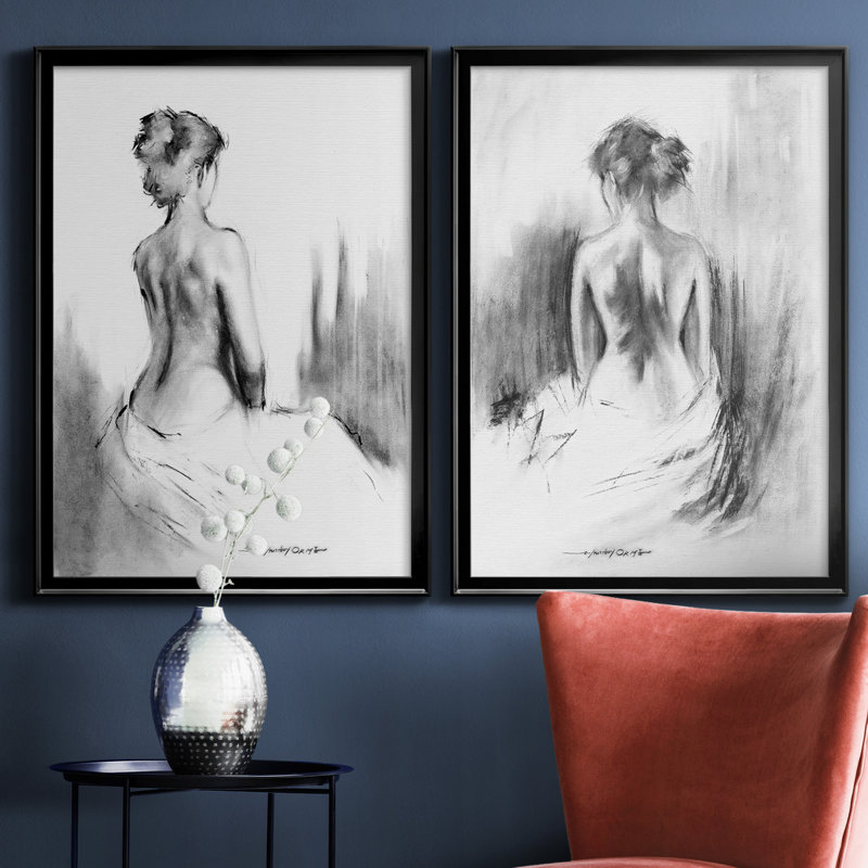 «Soft Silhouette I», ensemble de 2 reproductions d'art, H 20 po x l 17 po, H 31,5 po x l 47 po x P 1,5 po, Ne s’applique pas