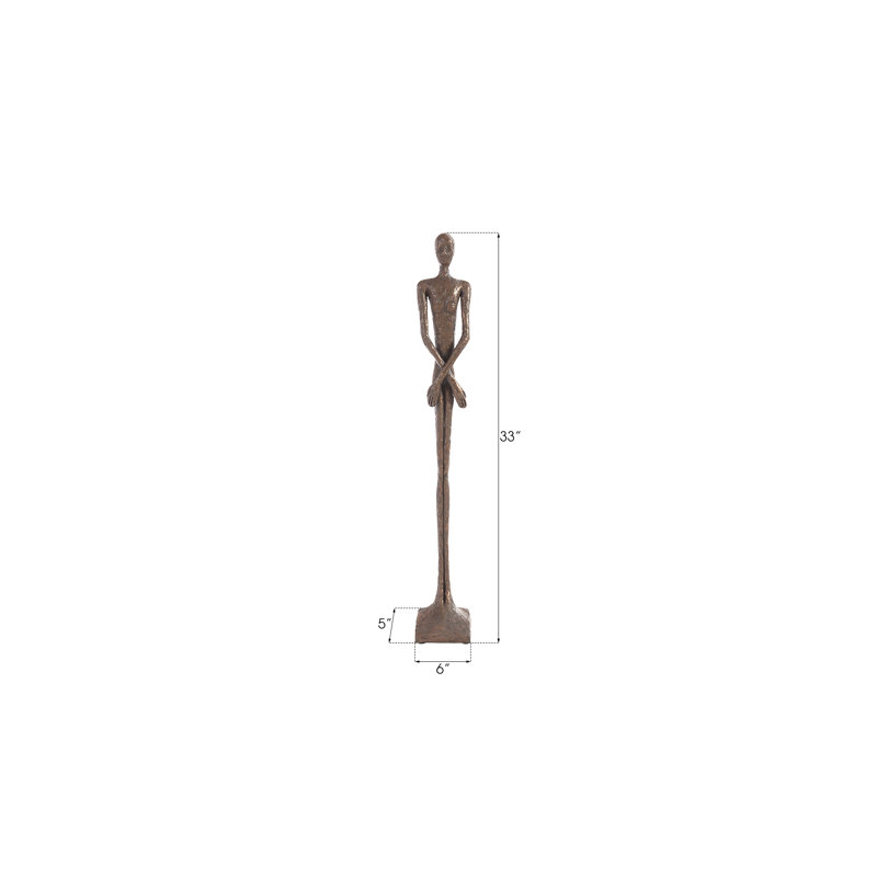 Lloyd Skinny Male Statue, 84" H x 16" W x 13" D, Bronze