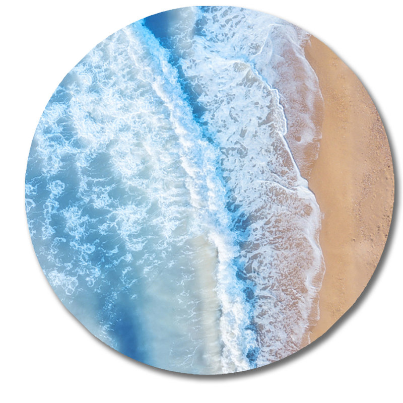 Beach Tides - Photographie sans cadre, Acrylique, H 24 po x l 24 po x P 1,5 po