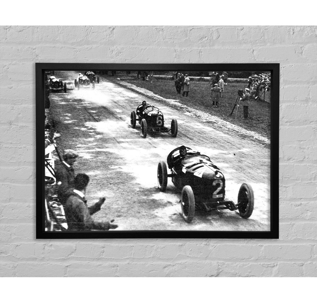 Vintage Formula One Crowd - Einzelner Bilderrahmen Kunstdrucke auf Leinwand