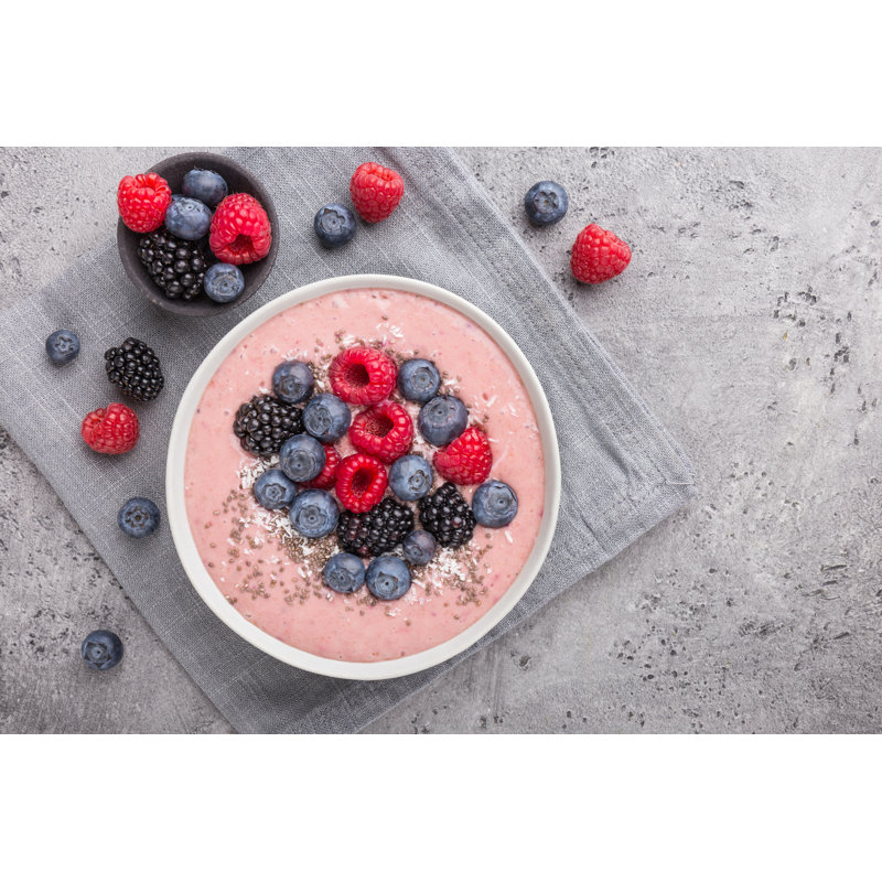 Smoothie Bowl - Wrapped Canvas Print, 30cm H x 46cm W x 3.8cm D