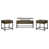 3 Pieces: Coffee Table, 2 End Tables