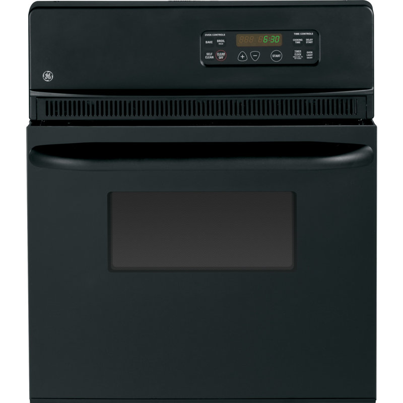 24" Self Cleaning  Electric Single Wall Oven, Black