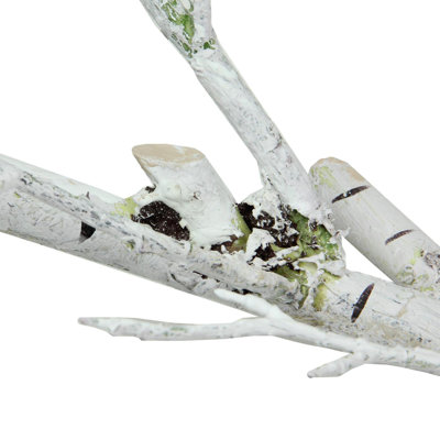 38" White Artificial Crafting or Display Birch Tree Trunk