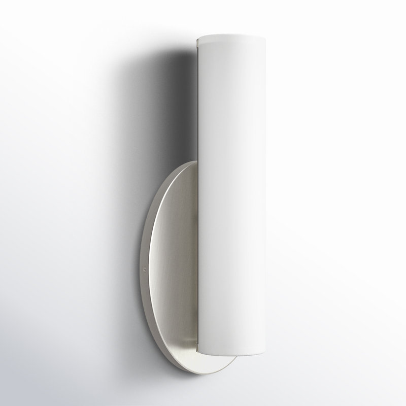 Delphine 1 - Light Dimmable Flush Mounted Sconce, Brushed Nickel