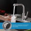 Robinet de lavabo de salle de bain rotatif à 360 ° en acier inoxydable 304 avec plaque de pont-100085874