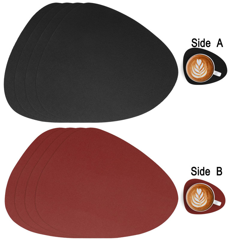 Polyurethane Placemat, Red Black