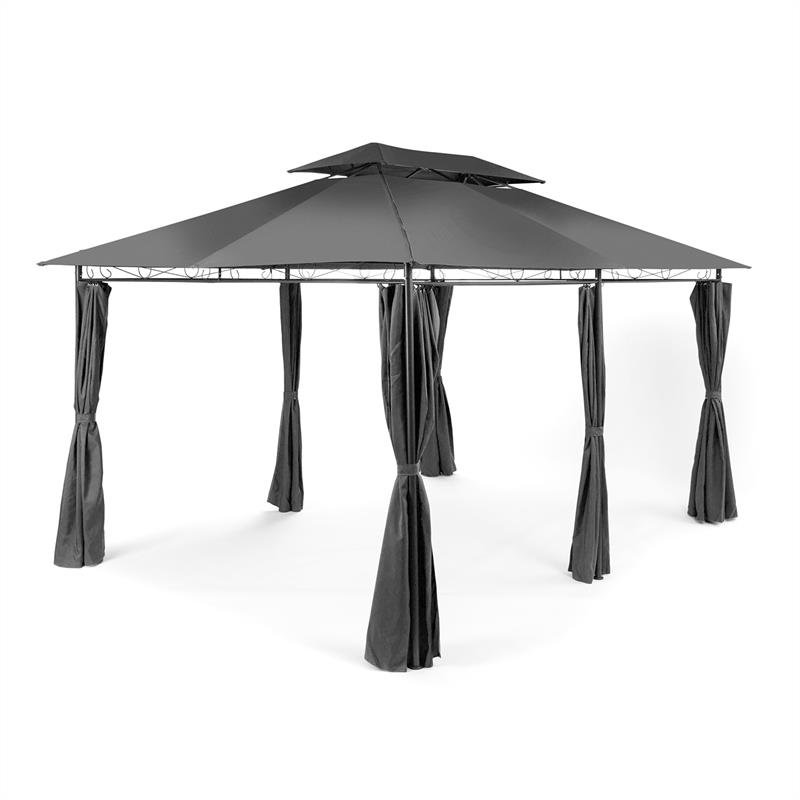 Grandezza 3m x 4m Steel Grill Gazebo, Grey