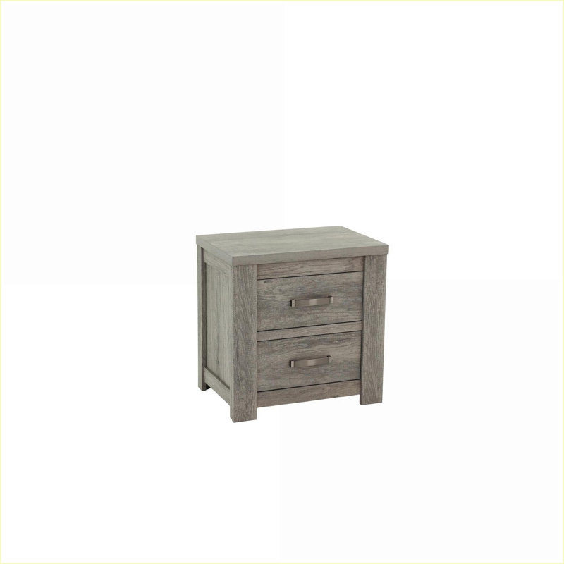 Table de chevet en bois de chêne gris clair pour chambre à coucher