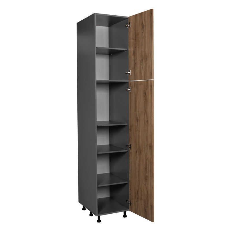 Armoire ouverte WALLKITCHENS en panneaux de particules, 45,7 cm (L) x 61 cm (P) x 228,2 cm (H), avec portes, finition mate.