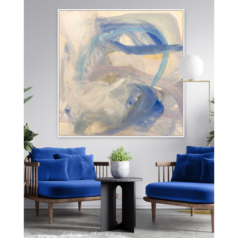 «Mini Provenance 3» par Katie Ré Scheidt, H 33,25 po x l 33,25 po, Cadre flottant blanc