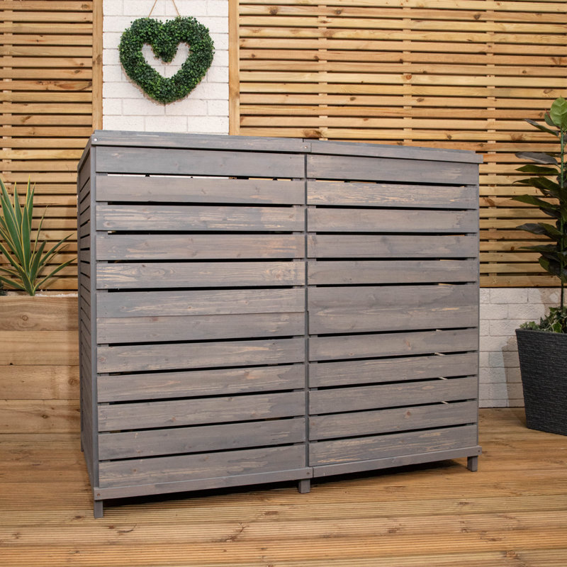 Pack of 4 Grey Washed Back Panels Only For SA-BINS3 Double Bin Storage