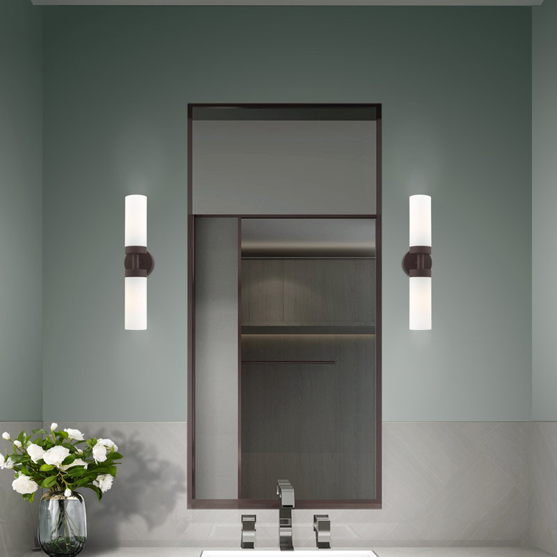 Charlesha 2 - Light Dimmable Bath Sconce, Bronze