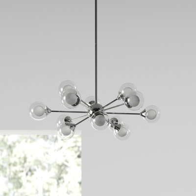 Optimist 12 Light Metal Dimmable Sputnik Chandelier
