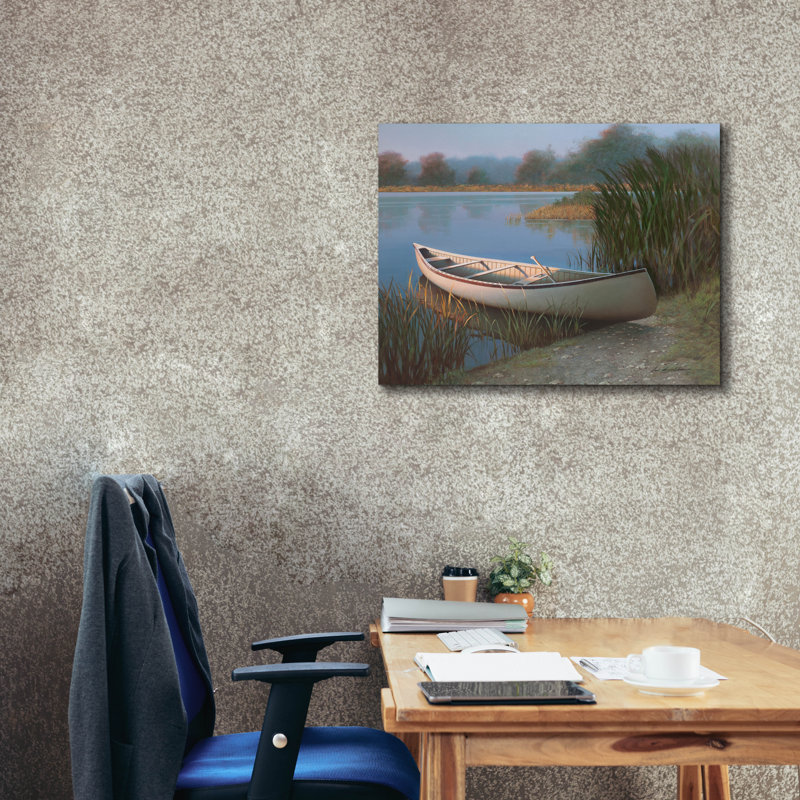 «Boat 2» par Zhen-Huan Lu, art mural sur toile, H 26 po x l 34 po x P 1,5 po