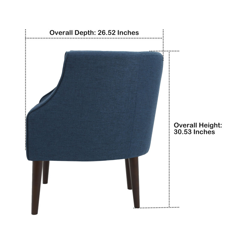 Fauteuil demi-tonneau rembourré Comfy, Marine