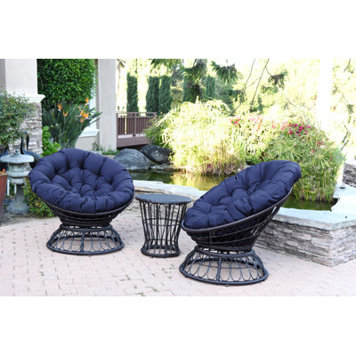 Barrigan 2 - Person Patio Conversation Set with Cushions