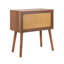 Table de chevet moderne en bois avec compartiments cachés et détails en rotin Furnary-116999791-125965198